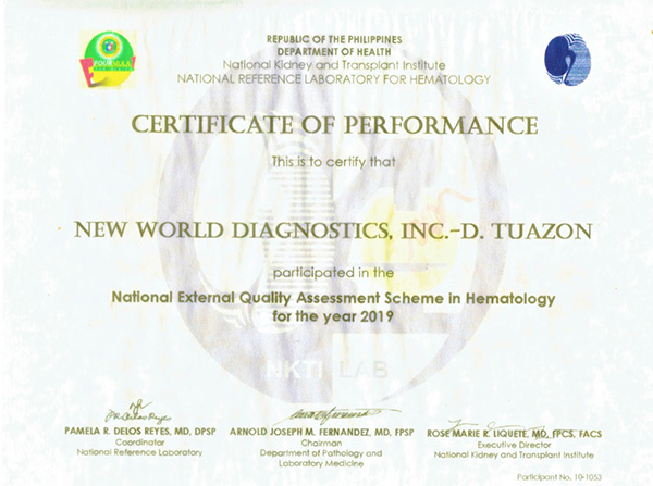 NEQAS - Hematology (2019)